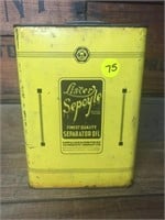 Lister Sepoyle seperator  oil 1 gallon tin