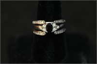 14kt white gold 1ct Diamond & 1 ct Sapphire Rings