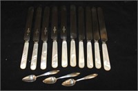 Pearl Handle Knife Set "Cutlers to Her Majesty"