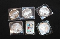 6pc Troy Ounce Fine Silver Coins