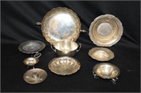 Group of 8pcs 900 Silver; bowls, ashtray, etc