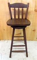 Very Nice Swivel Wooden Bar Stool