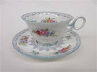 Porcelain Shelley "Crochet" Tea Cup & Saucer