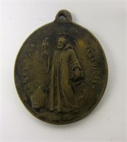 Antique Bronze Benedict Medallion
