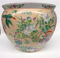 Large Porcelain Oriental Fish Bowl