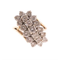 A Lady's Diamond Cocktail Ring in 14K Gold