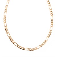 An Italian Curbed Link Necklace in 14K Gold