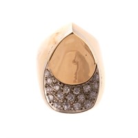 A Lady's 18K Pave Diamond Ring