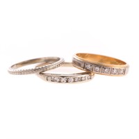 A Trio of Lady's Wedding Bands