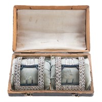 A Pair of Victorian shoe buckles in original box