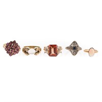 A Collection of Lady's Gemstone Rings