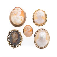 A Collection of Cameo Brooches