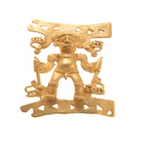 A Pre-Columbian Man Pendant, 22K, 68.2 grams