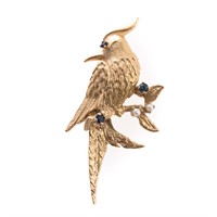 A Lady's Bird Brooch in 14K Gold