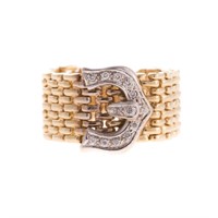 A Lady's Diamond Buckle Band in 18K