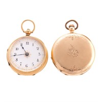 A Pair of Gentlemen's Pocket Watches in 18K