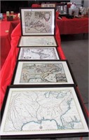 5 Framed Maps-Including Virginia & Maryland