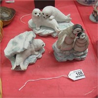 3 Porcelain Figurines Polar Expedition Series