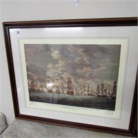 Framed Print 18th Century Battleships at Sea