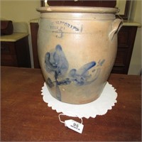 19th Century Cobalt Decorated 2 Gallon NY Crock