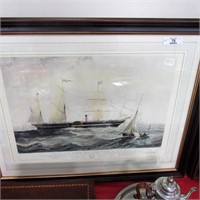 View of the Steamship President Framed Print