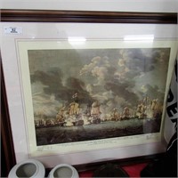 Framed Print 18th Century Battleships at Sea