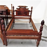 19th Century Bed w/Large Acorn Finials