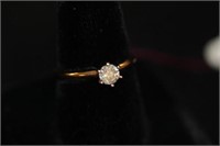 14kt yellow gold w/ platinum head approx. 1/2 ct