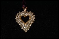 10kt yellow gold Diamond Heart 5.7 grams tw