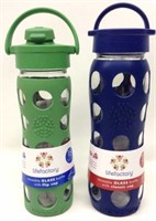 (2) Life Factory Glass Water Bottles