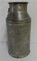 EATON'S EMBOSSED CREAM CAN WITH ONE HANDLE