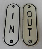 LOT OF 2 IN & OUT SST SIGNS