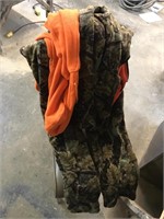 Orange/Camo Fleece Hunting Bibs, Jacket & Sweatshi