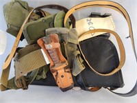 Hunting Knife, Holster, Belts, Arm Guard -- Conten