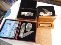 Lot of 4 Wildlife Edition Knives & Cases