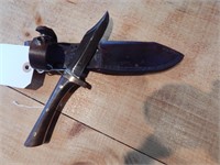 Thomas K. Boyer Knife and Sheath -- Wood Handle