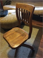 Vintage Wood Desk Chair
