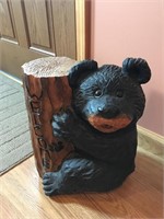 Rustic Welcome Sign with Bear