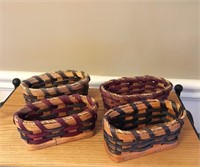 Amish Baskets - Set of 4 Petite Baskets