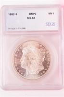 Coin 1880-S Morgan Silver Dollar SEGS MS64