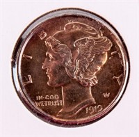 Coin 1919-D Mercury Dime MS65