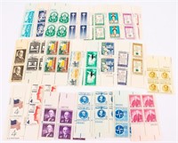Stamps 25 Four Cent Commemorative Plate Blocks