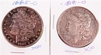 Coin 2 Morgan Silver Dollars 1885-O & 1891-O