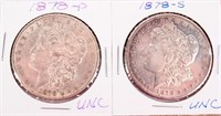 Coin 2 Morgan Silver Dollars 1878-P & 1878-S