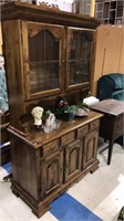 Kincaid Cherry two-piece China cabinet, with two