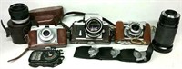 (3) Vintage Cameras and Accessories