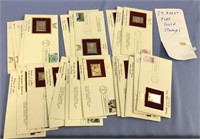 Large lot of pure gold stamps           (112)