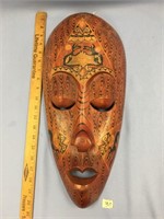 20" Carved and painted Indonesian wood mask