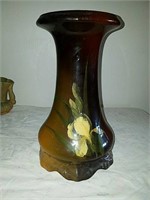 Beautiful Louwelsa Weller pottery stand with Iris