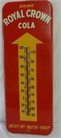 DRINK ROYAL CROWN COLA  TIN THERMOMETER